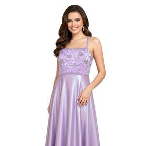 Alyce Designs Lavender Beaded Gown 4 Princess Bridgerton Regency Prom Fairy
